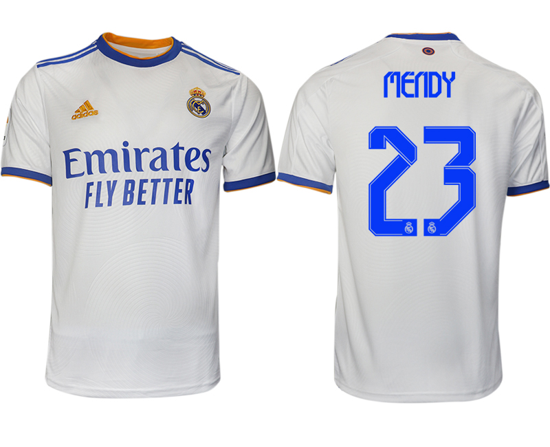 Men 2021-2022 Club Real Madrid home aaa version white #23 Soccer Jerseys1->real madrid jersey->Soccer Club Jersey